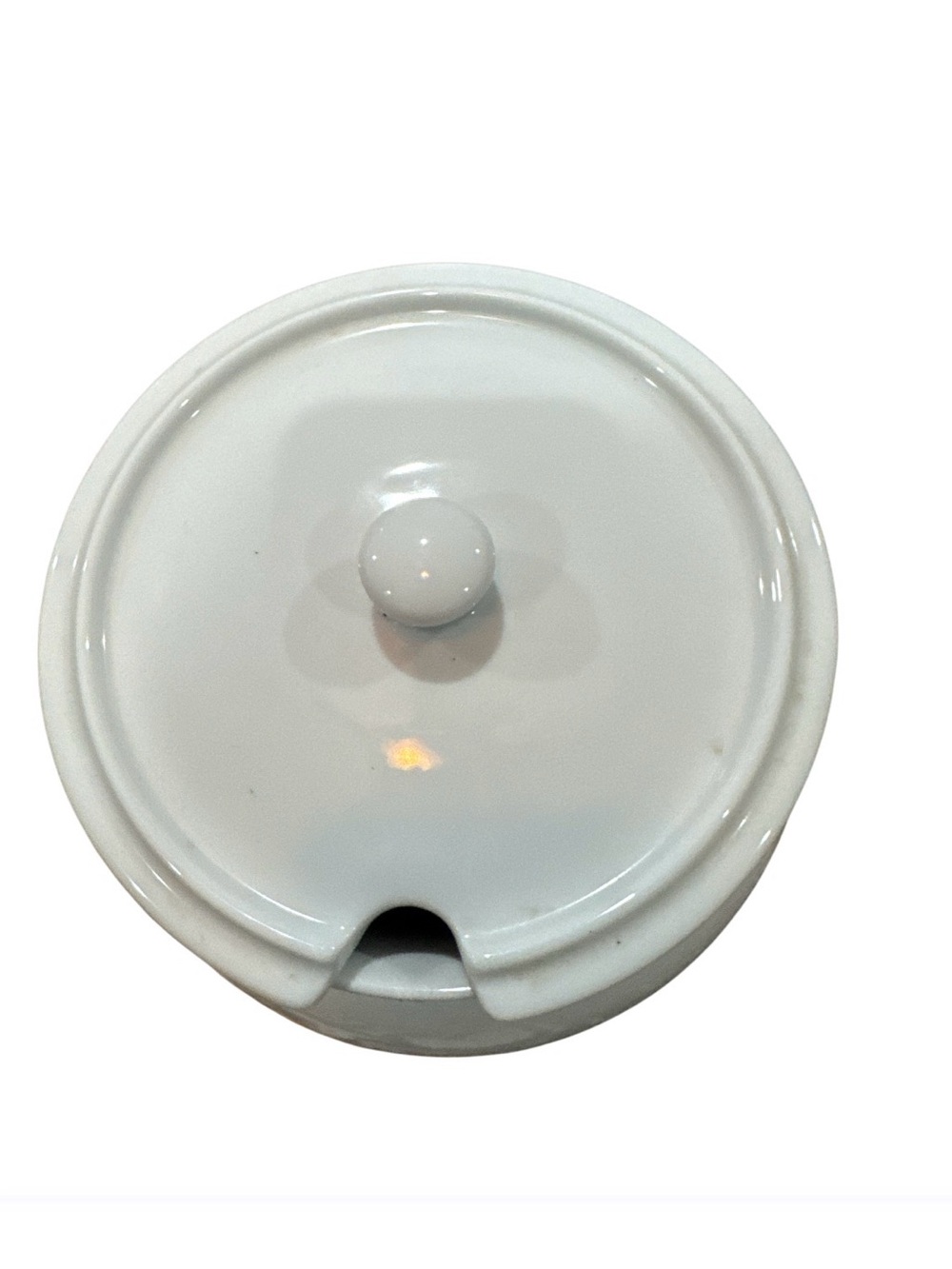 New Porcelain Canister White With Lid